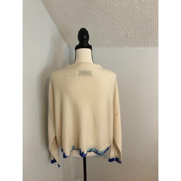 Anthropologie Pilcro The Alani 100% Cashmere Mock Neck Crop Sweater - Size MED - Picture 4 of 11